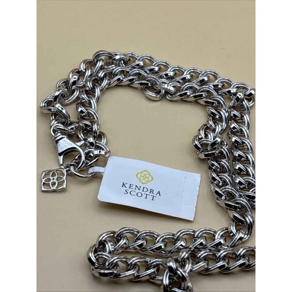 Kendra Scott Vincent Silvertone Double Link Chain NWT